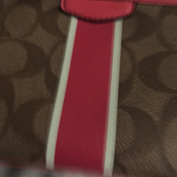 Coach with Pink Stripe clutch.  Brand new! - Picture 2 of 6